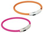 TRIXIE Világító USB tölthető nyakörv L-XL 65 cm/7 mm pink (12708)