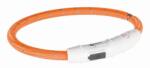 TRIXIE Világító USB tölthető nyakörv XS-S 35 cm/7 mm narancs (12703)