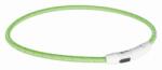 TRIXIE Világító USB tölthető nyakörv L-XL 65 cm/7 mm zöld (12702)