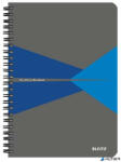 Leitz Office PP Borítóval A5 - négyzetrácsos 90 lap szürke-kék (44980035)