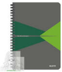 Leitz Office - Spirálfüzet A5 kockás laminált karton borító 90 lap szürke-zöld (44580055)