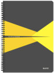 Leitz Office PP Borítóval A4 - Vonalas 90 lap szürke-sárga (44960015)