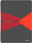 Leitz Office - Spirálfüzet A5 vonalas laminált karton borító 90 lap szürke-piros (44590025)