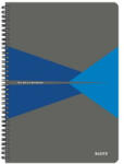Leitz Office - Spirálfüzet A4 vonalas laminált karton borító 90 lap szürke-kék (46480035)