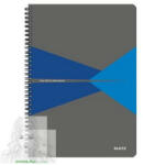 Leitz Office - Spirálfüzet A4 kockás 90 lap szürke-kék (46470035)