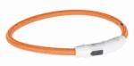 TRIXIE Világító USB tölthető nyakörv M-L 45 cm/7 mm narancs (12704)