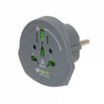 Q2Power 1.100100-TH utazóadapter, World to Europe, bemeneti feszültség: 100-250 V, 16 A, teljesítmény: 100V-1600W/250V-4000W (1.100100-TH)