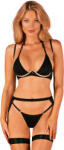 Obsessive Selinne 3-pcs Set Black XS/S