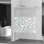 Mexen Kioto walk-in zuhanyfal - átlátszó - dekorbetéttel üveg / króm profil - 100 cm (800-100-101-01-85)