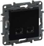 Legrand Niloé Step 2xRJ45 Cat. 5E FTP aljzat, fekete (863558) (863558)