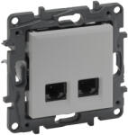 Legrand Niloé Step 2xRJ45 Cat. 6 UTP aljzat, alumínium (863364) (863364)