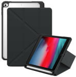 Apple iPad Mini 4 / iPad Mini (2019), mappa tok, Apple Pencil tartóval, Origami Smart Case, Baseus Minimalist, fekete
