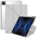 Apple iPad Pro 11 (2020 / 2021 / 2022), mappa tok, Apple Pencil tartóval, Origami Smart Case, Baseus Minimalist, világosszürke