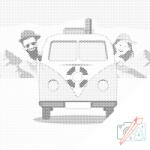  PontPöttyöző - Kíváncsi utazás Méret: 50x50cm, Keretezés: Műanyagtáblával, Szín: Zöld