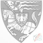  PontPöttyöző - Koszalin címere, Lengyelország Méret: 50x50cm, Keretezés: Műanyagtáblával, Szín: Fekete