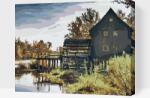  Festés számok szerint - Vízimalom Méret: 40x50cm, Keretezés: Kartonlemezen