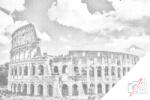  PontPöttyöző - Colosseum 2 Méret: 40x60cm, Keretezés: Műanyagtáblával, Szín: Kék