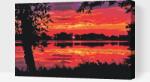  Festés számok szerint - Vörös naplemente Méret: 40x60cm, Keretezés: Kartonlemezen