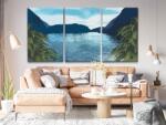  Festés számok szerint - Lagúna öböl (3 db-os készlet) Méret: 40x60cm (3db), Keretezés: Kartonlemezen