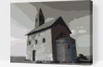  Festés számok szerint - Dražovcei templom, Nyitra, Szlovákia Méret: 30x40cm, Keretezés: Műanyagtáblával