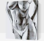  Festés számok szerint - Akt Méret: 40x50cm, Keretezés: Kartonlemezen