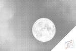  PontPöttyöző - Hold Méret: 40x60cm, Keretezés: Fatáblával, Szín: Zöld