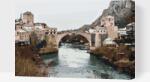  Festés számok szerint - Mostari híd Méret: 40x60cm, Keretezés: Fatáblával
