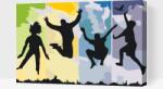  Festés számok szerint - Boldog ugrálás Méret: 40x60cm, Keretezés: Kartonlemezen