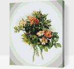  Festés számok szerint - Vintage virágok VII Méret: 30x40cm, Keretezés: Kartonlemezen