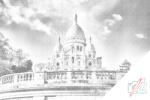  PontPöttyöző - Sacre Coeur Méret: 40x60cm, Keretezés: Műanyagtáblával, Szín: Piros