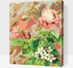  Festés számok szerint - Vintage rózsák 4 Méret: 30x40cm, Keretezés: Kartonlemezen