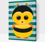  Festés számok szerint - Méh egy pószterről Méret: 40x60cm, Keretezés: Kartonlemezen