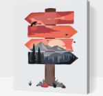  Festés számok szerint - Jelzőtábla Méret: 40x50cm, Keretezés: Műanyagtáblával