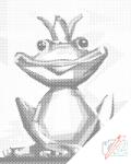  PontPöttyöző - Királyi béka Méret: 40x50cm, Keretezés: Műanyagtáblával, Szín: Kék