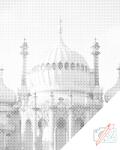  PontPöttyöző - Royal Pavilion, Brighton, Anglia Méret: 40x50cm, Keretezés: Műanyagtáblával, Szín: Zöld