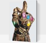  Festés számok szerint - Thanos kesztyű Méret: 40x60cm, Keretezés: Kartonlemezen