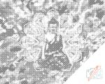  PontPöttyöző - Buddha Méret: 30x40cm, Keretezés: Műanyagtáblával, Szín: Piros