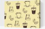  Festés számok szerint - Koffein Méret: 40x50cm, Keretezés: Műanyagtáblával