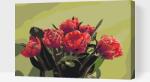  Festés számok szerint - Piros tulipáncsokor Méret: 40x60cm, Keretezés: Kartonlemezen