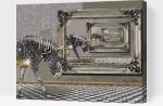  Festés számok szerint - Zebra és tükör Méret: 30x40cm, Keretezés: Kartonlemezen