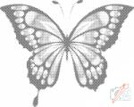  PontPöttyöző - Gyönyörű pillangó Méret: 40x50cm, Keretezés: Műanyagtáblával, Szín: Kék