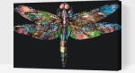  Festés számok szerint - Színes szitakötő Méret: 40x60cm, Keretezés: Műanyagtáblával