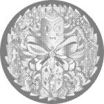  PontPöttyöző - Mandala pillangóval Méret: 50x50cm, Keretezés: Műanyagtáblával, Szín: Fekete