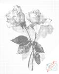  PontPöttyöző - Vintage rózsa 2 Méret: 40x50cm, Keretezés: Fatáblával, Szín: Kék