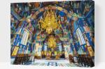  Festés számok szerint - Sihastria-kolostor, Románia Méret: 40x50cm, Keretezés: Kartonlemezen