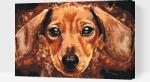  Festés számok szerint - Tacskófej Méret: 40x60cm, Keretezés: Kartonlemezen