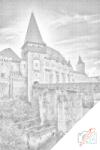  PontPöttyöző - Vajdahunyadi vár, Románia 3 Méret: 40x60cm, Keretezés: Kartonlemezen, Szín: Piros