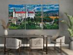  Festés számok szerint - Pozsonyi vár (3 db-os készlet) Méret: 40x60cm (3db), Keretezés: Műanyagtáblával