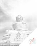 PontPöttyöző - Nagy Buddha szobor, Thaiföld Méret: 30x40cm, Keretezés: Műanyagtáblával, Szín: Zöld