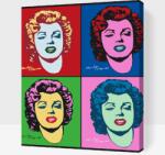  Festés számok szerint - Marilyn négy árnyalata Méret: 30x40cm, Keretezés: Kartonlemezen